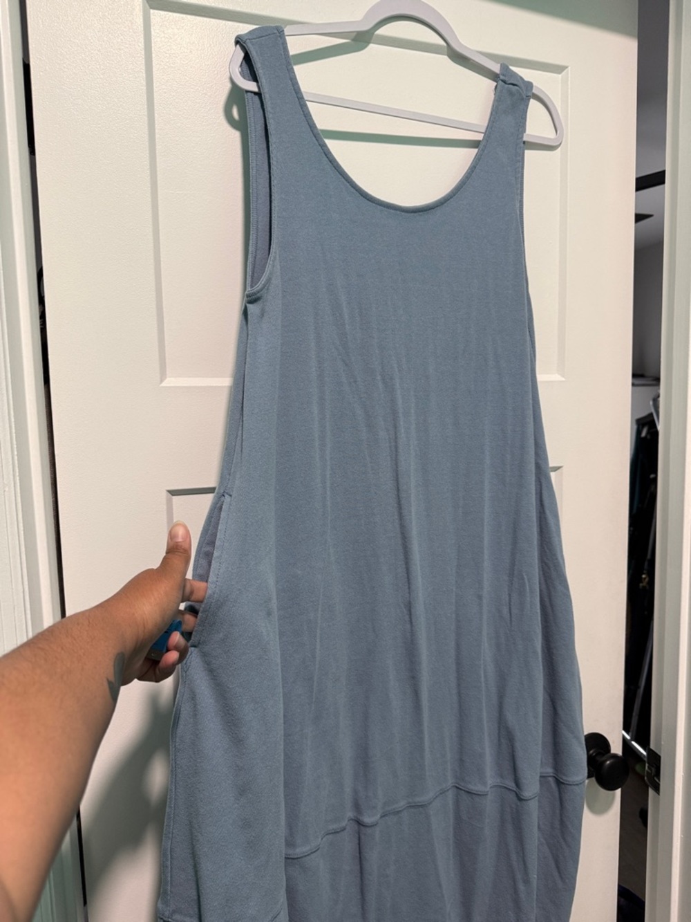Free People Blue Perth Barrel Tee Midi Dress, size Small - Picture 3 of 7